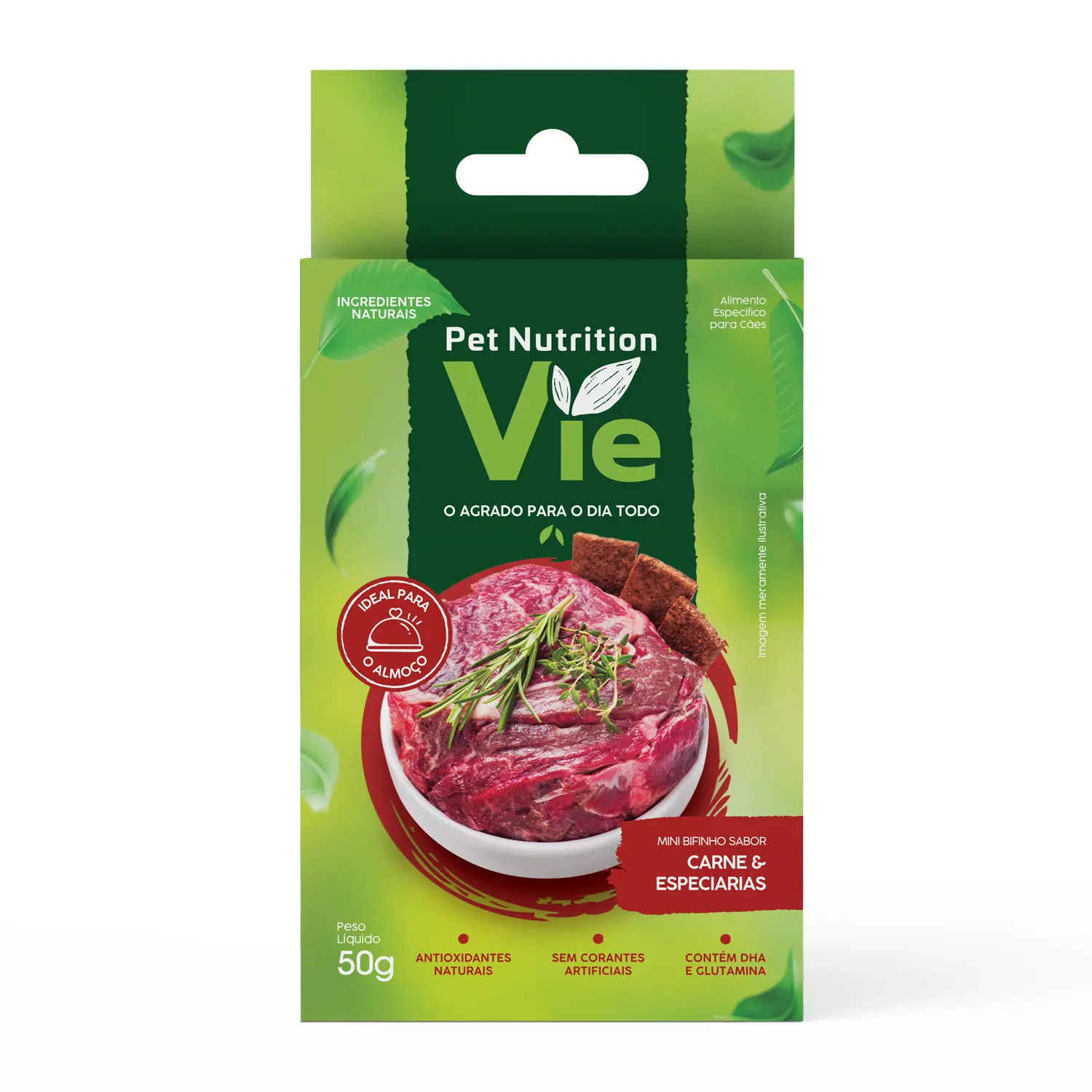 Petisco Pet Nutrition Vie Cães Carne e Especiarias